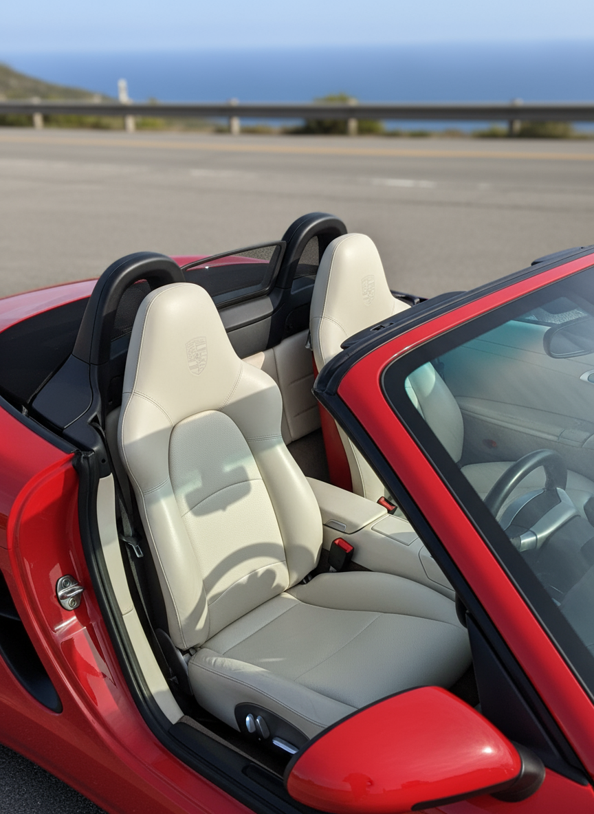 Porsche linen leather seats upholstery North East England